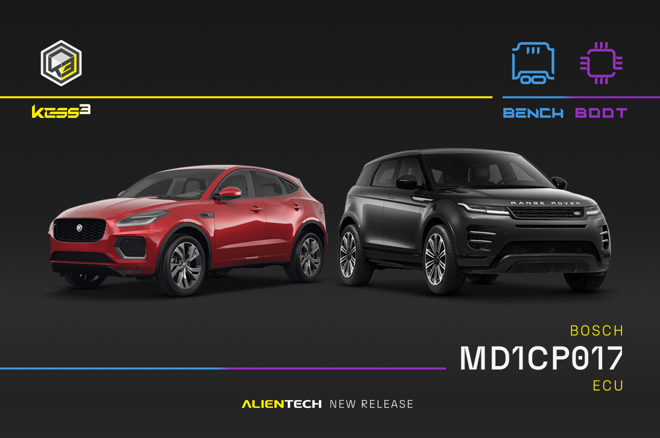 Neue BENCH- und BOOT-Unlock-Protokolle für Bosch MD1CP017 „Locked“-Steuergeräte – Jaguar und Land Rover.