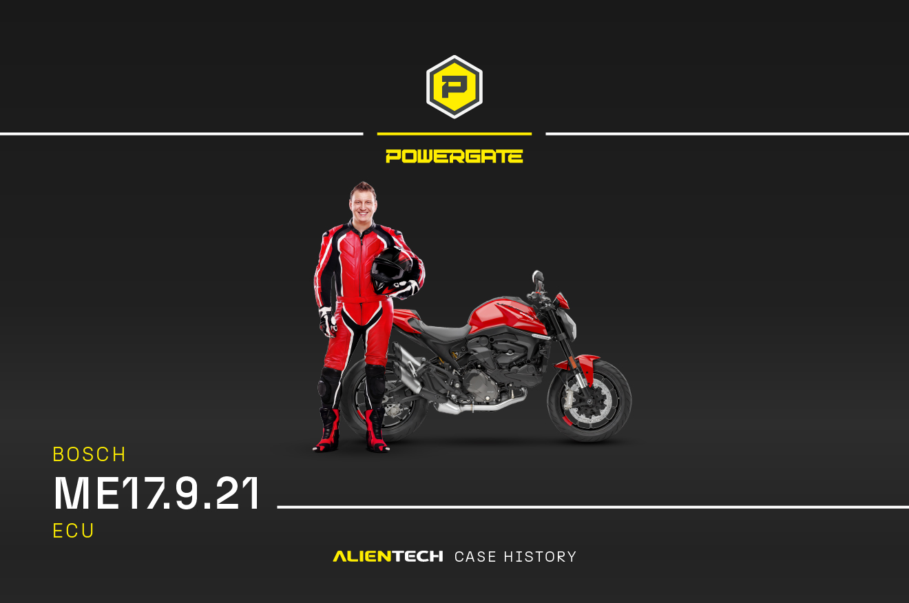 Powergate Case History | Ducati Monster 937 35 kW: mehr als Full Power, mit Bosch ME17.9.21 ECU.